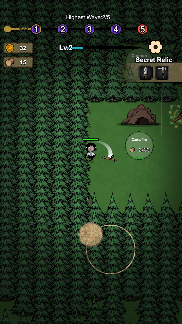 Campfire building progress